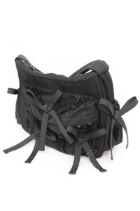 Candy Stripper / FULL OF RIBBON SHOULDER バッグ  ブラック O-25-10-23-1003-PU-BG-OW-ZT-K021