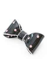 Emily Temple cute / リボンバレッタ  クロ O-25-10-23-1030-ET-AC-IG-ZT012-F002