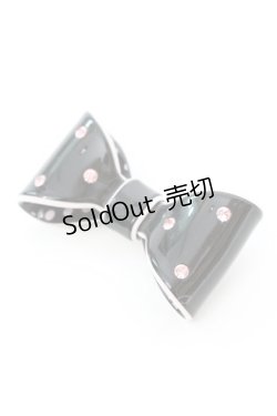 画像1: 【SALE】Emily Temple cute / リボンバレッタ  クロ O-25-10-23-1030-ET-AC-IG-ZT012-F002