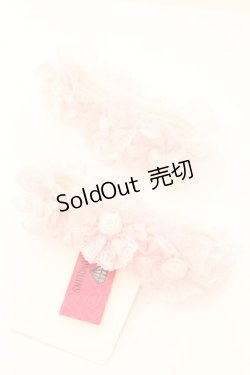 画像1: 【SALE】ALGONQUINS / レースガーターリング  ピンク O-25-10-23-1031-AL-AC-IG-ZT012-F001