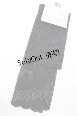 画像2: m petit by misako / AMレースロングアームカバー  クロ O-25-10-23-1034-LO-ZA-IG-ZT1025F