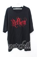 REFLEM / ラインストーンロゴ半袖Tシャツ XXL ブラック O-25-10-23-060-PU-TO-OW-OS