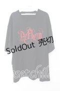 【SALE】REFLEM / ラインストーンロゴ半袖Tシャツ XXL ブラック O-25-10-23-060-PU-TO-OW-ZT408