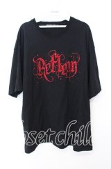 REFLEM / ラインストーンロゴ半袖Tシャツ XXL ブラック O-25-10-23-060-PU-TO-OW-ZT408