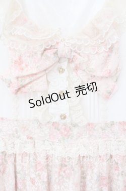 画像2: LIZ LISA / 花柄レース切り替えワンピース  シロ×ピンク O-25-10-23-063-LO-OP-OW-OS