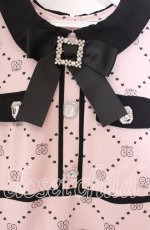 画像2: 【SALE】Ank Rouge / モノグラムドーリーワンピース  ピンク×クロ O-25-10-23-073-CA-OP-IG-ZT091 (2)