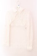 NOEMIE / お嬢さんクロップドブラウス付きフリルミニワンピース【ブラウス単品】  シロ O-25-10-23-081-LO-BL-IG-OS
