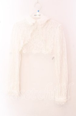 画像1: NOEMIE / お嬢さんクロップドブラウス付きフリルミニワンピース【ブラウス単品】  シロ O-25-10-23-081-LO-BL-IG-OS