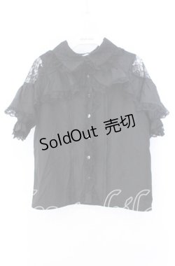 画像1: NOEMIE / ケープフリルオープンショルダーブラウス  クロ O-25-10-23-084-LO-BL-IG-OS