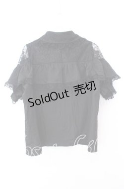 画像3: NOEMIE / ケープフリルオープンショルダーブラウス  クロ O-25-10-23-084-LO-BL-IG-OS