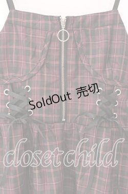 画像2: 【SALE】NOEMIE / レースアップコルセット風キャミワンピース  ダークピンク O-25-10-23-086-LO-OP-IG-ZT111