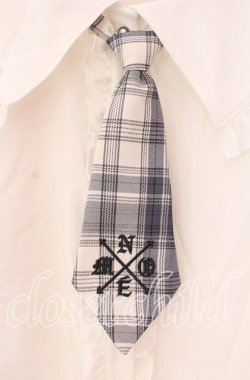 画像2: NOEMIE / チェックネクタイ付きセーラーカラーブラウス  シロ O-25-10-23-087-LO-BL-IG-OS