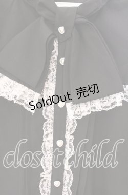 画像2: NOEMIE / セーラーカラーボウタイフリルブラウス  クロ×シロ O-25-10-23-090-LO-BL-IG-OS