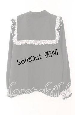 画像3: NOEMIE / セーラーカラーボウタイフリルブラウス  クロ×シロ O-25-10-23-090-LO-BL-IG-OS