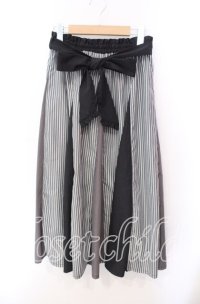 axes femme / 切替ロングフレアスカート F クロ O-25-10-23-011-AX-SK-OW-OS