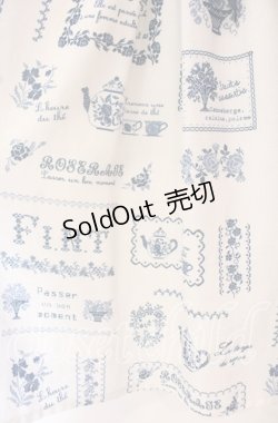 画像2: Fi.n.t / クロスステッチコラージュ柄ギャザースカート F アイボリー O-25-10-23-012-CA-SK-OW-OS