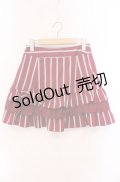 Emily Temple cute / ストライプティアードスカート  アカ O-25-10-23-013-ET-SK-IG-ZT456