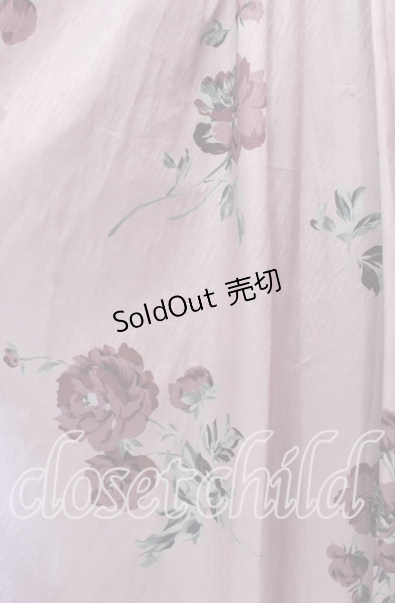 画像2: 【SALE】axes femme / ローズ柄ロングスカート M ピンク O-25-10-23-014-AX-SK-OW-ZT209 (2)