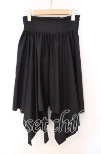 NO.S PROJECT / ハンカチーフヘムスカート M クロ O-25-10-23-015-LO-SK-OW-OS