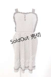 F i.n.t / ギンガムチェックエプロンジャンスカ F ブラウン O-25-10-23-018-CA-OP-OW-ZT054