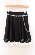 画像1: 【SALE】NOEMIE / クリアチェーンジャージフレアスカート M クロ O-25-10-23-019-LO-SK-IG-ZT044 (1)