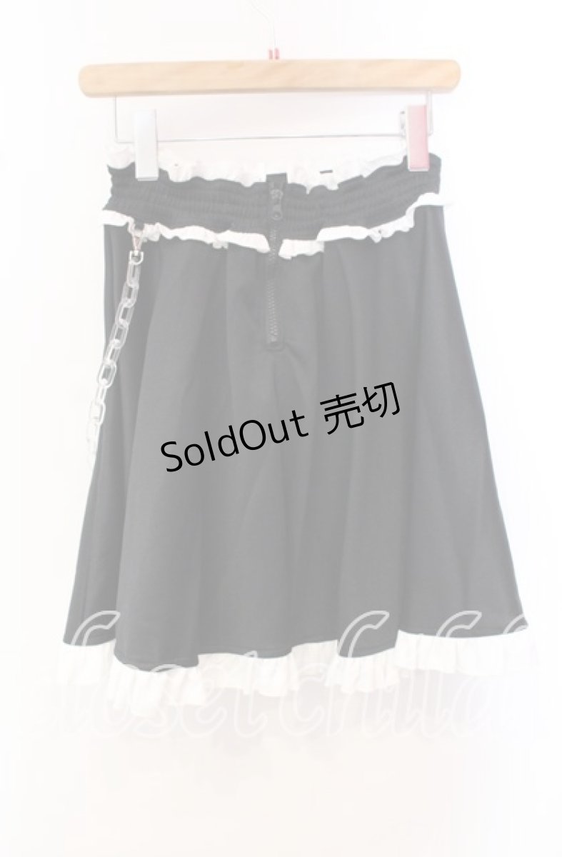 画像2: 【SALE】NOEMIE / クリアチェーンジャージフレアスカート M クロ O-25-10-23-019-LO-SK-IG-ZT044 (2)