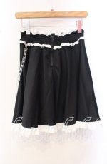 画像2: 【SALE】NOEMIE / クリアチェーンジャージフレアスカート M クロ O-25-10-23-019-LO-SK-IG-ZT044 (2)