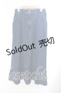 【SALE】PINK HOUSE / フリル使いストレッチデニムスカート M インディゴ O-25-10-23-024-LO-SK-OW-ZT43