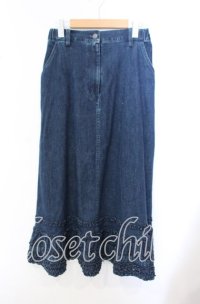 PINK HOUSE / フリル使いストレッチデニムスカート M インディゴ O-25-10-23-024-LO-SK-OW-ZT43
