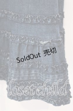 画像2: 【SALE】PINK HOUSE / フリル使いストレッチデニムスカート M インディゴ O-25-10-23-024-LO-SK-OW-ZT43