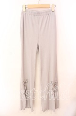 画像1: Candy Stripper / TINY RIBBON FLARE PANTS　パンツ F ライトグレー O-25-10-23-025-PU-PA-OW-OS