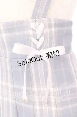 画像2: Secret Honey / レースアッププリーツ吊りスカート  サックス×ピンク O-25-10-23-028-CA-SK-IG-OS