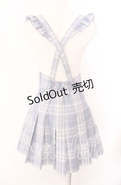 画像3: Secret Honey / レースアッププリーツ吊りスカート  サックス×ピンク O-25-10-23-028-CA-SK-IG-OS