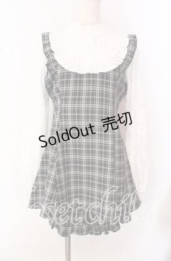 画像1: NOEMIE / ヨークフリルバックレースアップセットアップ  クロ×シロ O-25-10-23-030-LO-OP-IG-OS