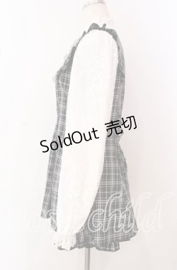 画像3: NOEMIE / ヨークフリルバックレースアップセットアップ  クロ×シロ O-25-10-23-030-LO-OP-IG-OS