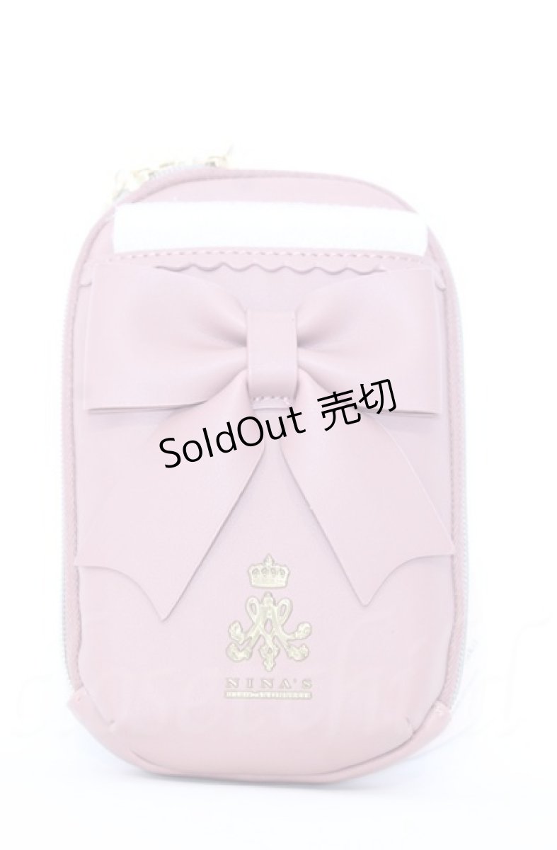 画像1: 【SALE】m petit by misako / NINA’S スマホショルダー バッグ  ピンクベージュ O-25-10-24-001-LO-ZA-YM-ZT286 (1)