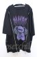 画像1: Amilige / DEVIL BEARプリントロングZIP Tシャツ  ブラック O-25-10-24-035-PU-TS-YM-OS (1)