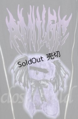 画像2: Amilige / DEVIL BEARプリントロングZIP Tシャツ  ブラック O-25-10-24-035-PU-TS-YM-OS