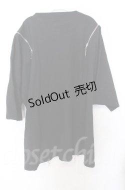 画像4: Amilige / DEVIL BEARプリントロングZIP Tシャツ  ブラック O-25-10-24-035-PU-TS-YM-OS