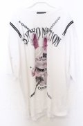 PSYCHO NATION / ショルダーZIPラビットBIG Ｔシャツ 44 ホワイト O-25-10-24-037-LO-TS-YM-OS
