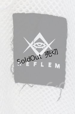 画像2: REFLEM / ビッグツギハギメッシュトップス F ホワイト O-25-10-24-039-PU-TO-YM-ZT265