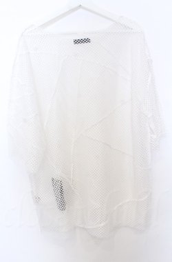 画像3: REFLEM / ビッグツギハギメッシュトップス F ホワイト O-25-10-24-039-PU-TO-YM-OS