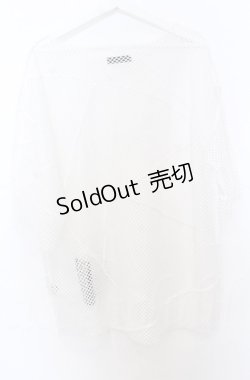 画像3: REFLEM / ビッグツギハギメッシュトップス F ホワイト O-25-10-24-039-PU-TO-YM-ZT265