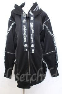 BACKSTAGE PASS / PARACHUTE-PARKAビッグシルエットジップアップパーカー F ブラック O-25-10-24-043-PU-TO-YM-OS