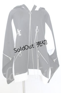 画像1: Amilige / ドルマンスリーブジャージZIPパーカー F ホワイトｘブラック O-25-10-24-044-PU-TO-YM-OS