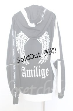 画像3: Amilige / ドルマンスリーブジャージZIPパーカー F ホワイトｘブラック O-25-10-24-044-PU-TO-YM-OS