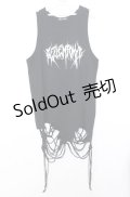 REFLEM / クラッシュ加工ロングノースリーブトップス　タンクトップ F ブラック O-25-10-24-051-PU-TO-YM-ZS