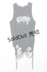 REFLEM / クラッシュ加工ロングノースリーブトップス　タンクトップ F ブラック O-25-10-24-051-PU-TO-YM-ZS