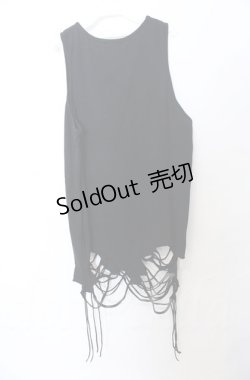 画像4: REFLEM / クラッシュ加工ロングノースリーブトップス　タンクトップ F ブラック O-25-10-24-051-PU-TO-YM-ZS