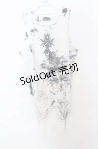 REFLEM / ダメージデザインタンクトップ F ホワイト O-25-10-24-052-PU-TO-YM-ZS